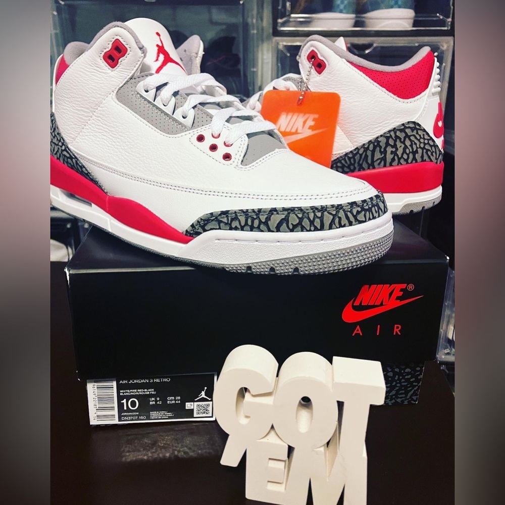 Fire Red 3s Size 10 DEADSTOCK